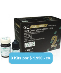 Ionómero Gold Label 2 LC - Mini -  Polvo 5 grs. y Líquido 2.6 ml.