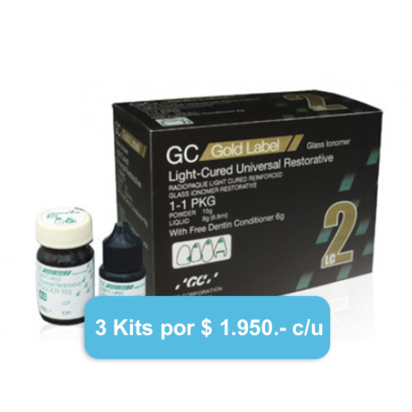 Ionómero Gold Label 2 LC - Mini - Polvo 5 grs. y Líquido 2.6 ml.