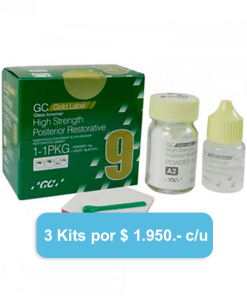 Ionómero Gold Label 9 - Mini - Polvo 5g + Líquido 5g