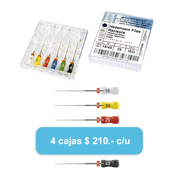 Limas - H-Files Caja x 6 - MicroMega - Coltene