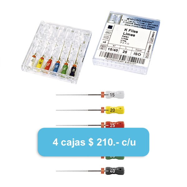 Limas - K-Files Caja x 6. - MicroMega - Coltene